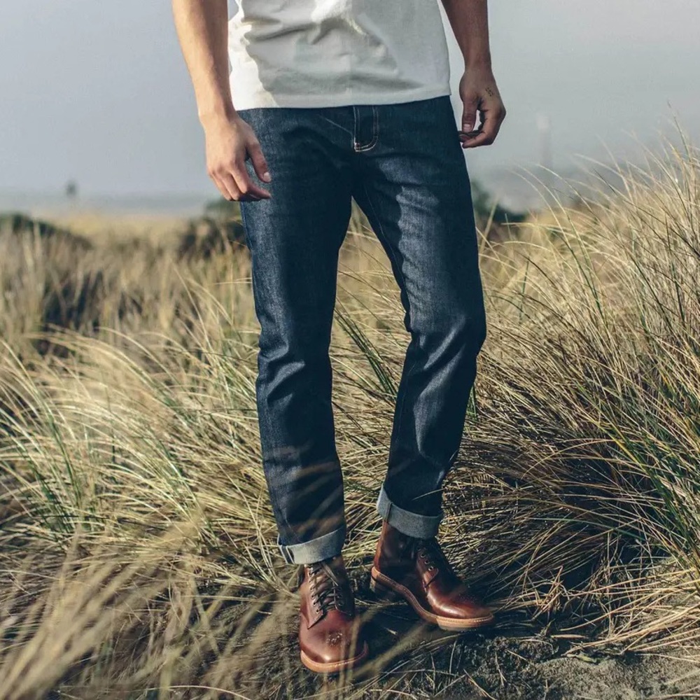 Taylor Stitch Men’s Selvage Straight Jeans, size 33x30